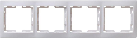 Рамка 4-м КВАРТА РГ-4-КБ горизонт. бел. GENERICA EMK40-K01-DM