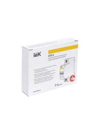 Ограничитель перенапряжения ОПС1-B 1P KARAT IEK MOP20-1-B