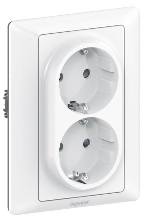 Рамка 1-м Valena Life для двойн. розеток бел. Leg 754221