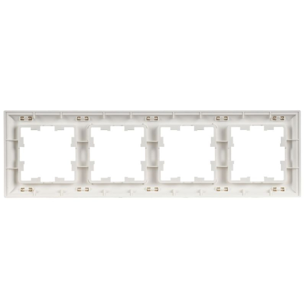 Рамка 4-м BRITE РУ-4-БрАБ арктич. бел./бел. IEK BR-M42-12-K91