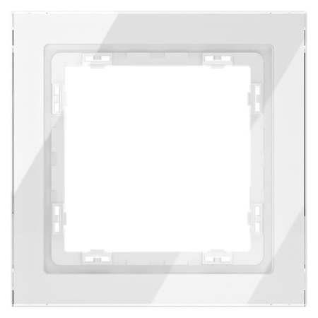 Рамка 1-м S70 стеклян. бел. Voltum VLS110101