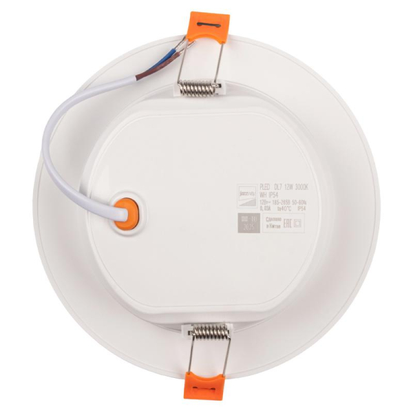 Светильник светодиодный PLED DL7 12Вт 3000К IP54 1020лм WH встраив. бел. Pro JazzWay 5069060