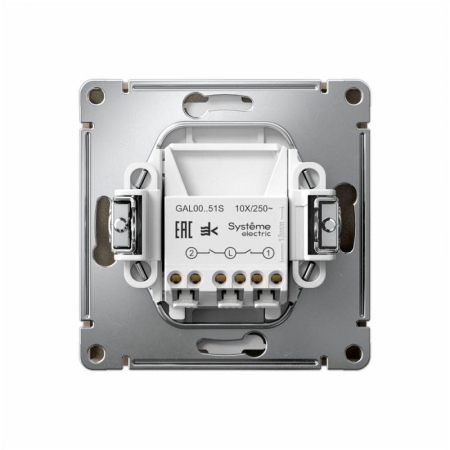 Выключатель 2-кл. ArtGallery 10AX быстрозажим. клем. механизм шампань SE GAL000551S