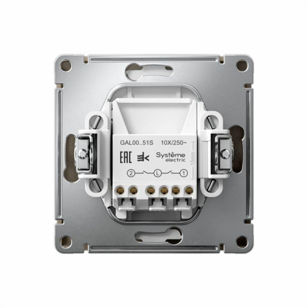 Выключатель 2-кл. ArtGallery 10AX быстрозажим. клем. механизм шампань SE GAL000551S
