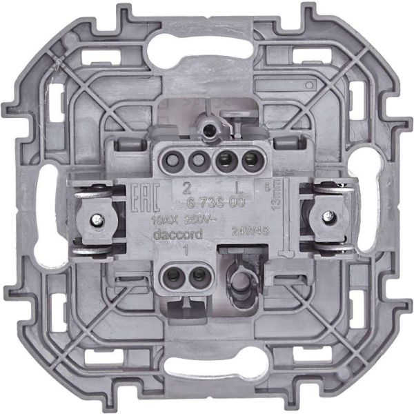 Выключатель 1-кл. Inspiria 10А IP20 250В 10AX механизм бел. IEK 673600