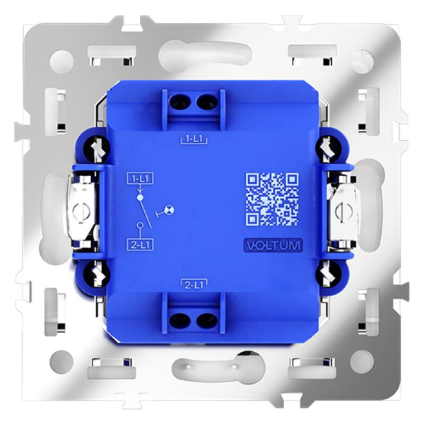 Выключатель 1-кл СП S70 10А с подсветкой механизм бел. глянцевый Voltum VLS010201