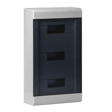 Щиток ОП Тусо 36мод. с прозр. двер. 520х303х117.5мм сер. Ruvinil 68036СП