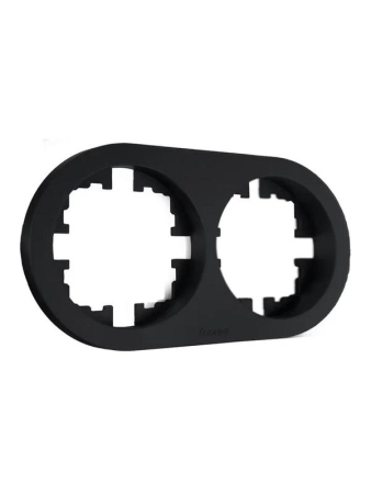 Рамка 2-м OSEN горизонт. круглая черн. бархат LEZARD 744-4200-147