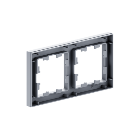 Рамка 2-м Эпика пластик алюм. EKF UP1-FPA-02