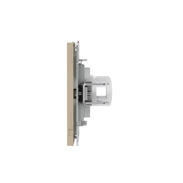 Розетка компьютерная 2-м KANT RJ45 кат.5E без шторки ванильн. марципан DKC 7015664