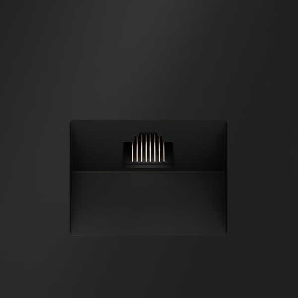 Розетка компьютерная 1-м СП S70 RJ45 кат.6 механизм черн. матов. Voltum VLS060108