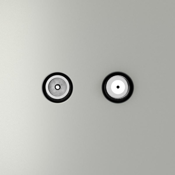 Розетка телевизионная оконечная TV + SAT 2-м СП S70 механизм сталь Voltum VLS060405