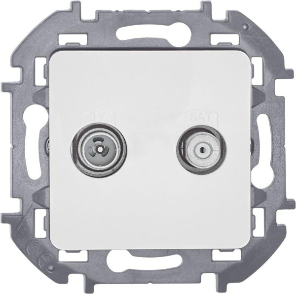 Розетка телевизионная TV/SAT Inspiria с топологией "звезда" механизм бел. IEK 673880
