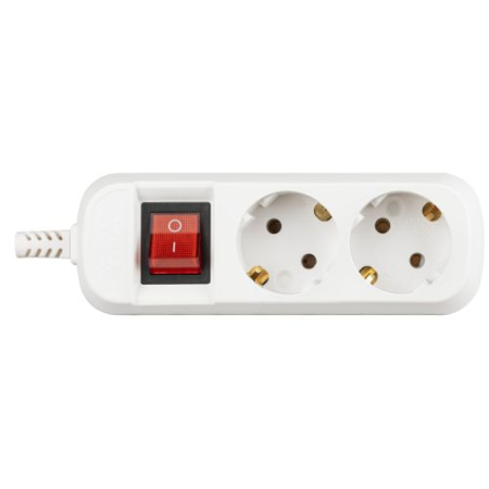 Колодка 2-м KX-2es с заземл. с выкл. бел. Эра Б0071871