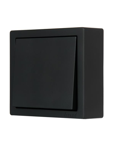 Выключатель 1-кл. ОП LETO черн. бархат LEZARD 752-4200-100