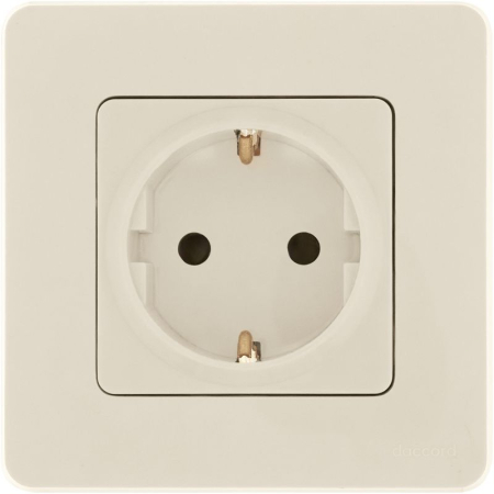 Розетка 1-м СП Inspiria 16А IP20 250В 2P+E защ. шторки немецк. стандарт механизм сл. кость IEK 673731