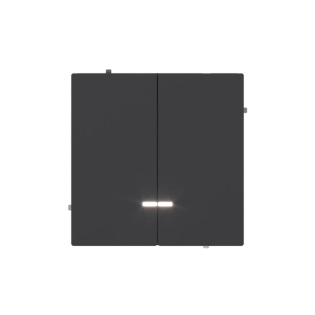 Переключатель 2-кл. KANT с подсветкой черн. уголь DKC 7012144