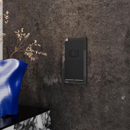 Выключатель 2-кл. СП S70 10А с подсветкой механизм черн. матов. Voltum VLS020208