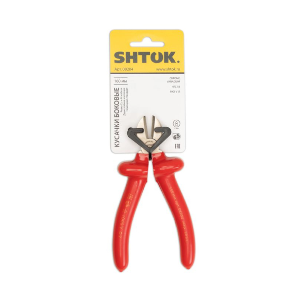 Кусачки боковые диэлектрические 1000В 160мм (08204) SHTOK 376290