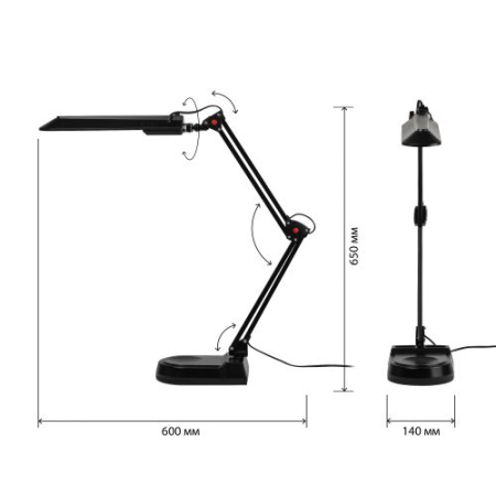 Светильник NL-202-G23-11W-BK настол. черн. ЭРА C0041459