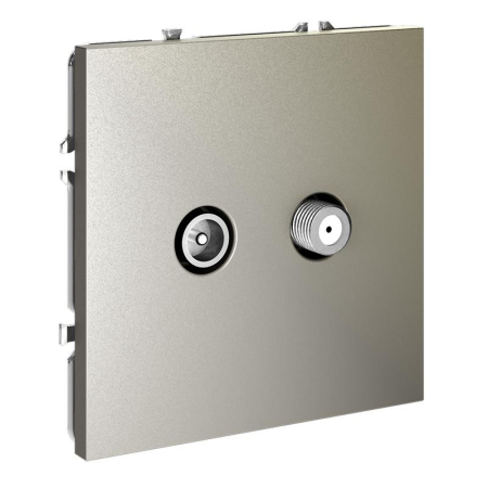 Розетка телевизионная оконечная TV + SAT 2-м СП S70 механизм шелк Voltum VLS060404