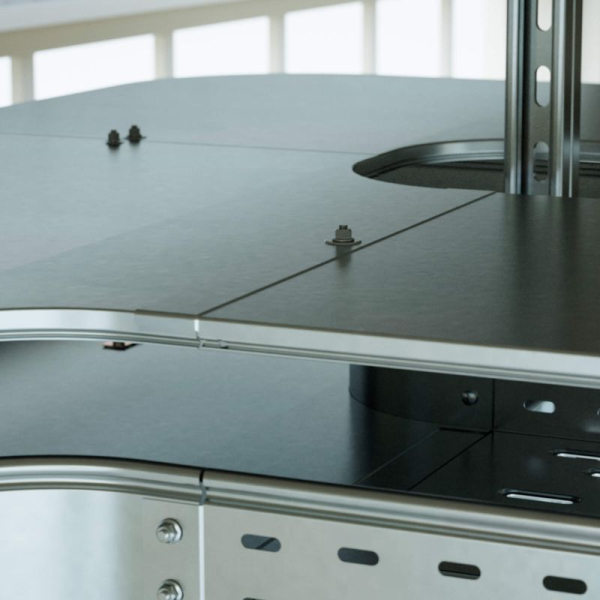 Крышка для лотка осн.150 L3000 сталь 0.7мм с заземл. гор. оцинк. DKC 35523HDZ