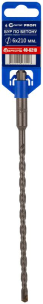 Бур по бетону Profi двойн. резьба SDS-Plus 6х210мм Cutop 40-6210