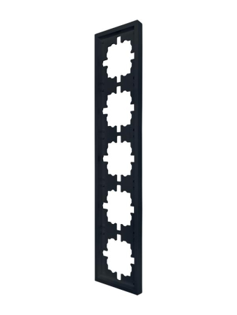 Рамка 5-м ZIMA горизонт. черн. бархат LEZARD 704-4200-150