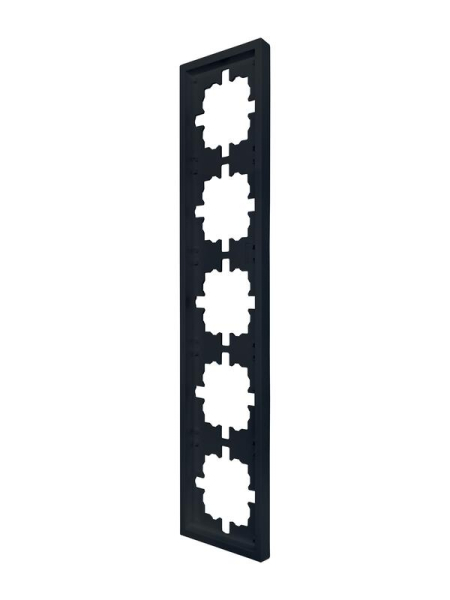 Рамка 5-м ZIMA горизонт. черн. бархат LEZARD 704-4200-150