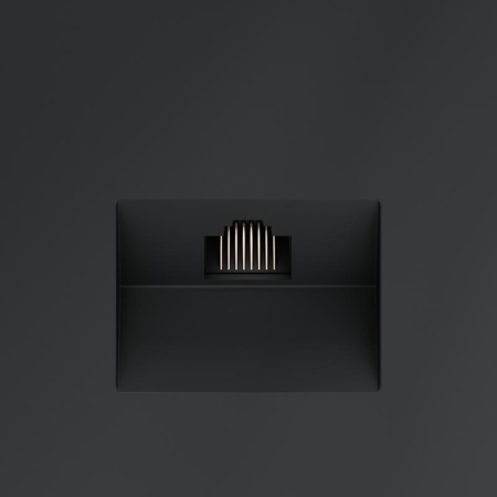 Розетка компьютерная 1-м СП S70 RJ45 кат.6 механизм графит Voltum VLS060107