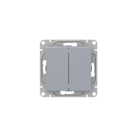 Выключатель 2-кл. СП Эпика механизм алюм. EKF UP1-SWA-20
