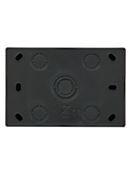 Розетка 2-м ОП LETO без заземл. закрытый корпус ПБТ черн. бархат LEZARD 752-4200-128B