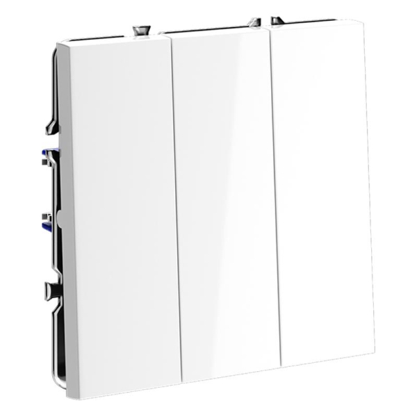 Выключатель 3-кл. СП S70 10А механизм бел. глянцевый Voltum VLS030101