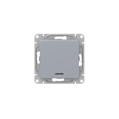 Выключатель 1-кл. СП Эпика с подсветкой механизм алюм. EKF UP1-SWA-14