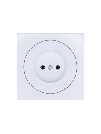 Розетка 1-м СП OSEN без заземл. ПБТ бел. LEZARD 743-0288-121B