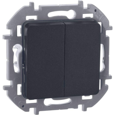 Выключатель 2-кл. Inspiria 10А IP20 250В 10AX механизм антрацит IEK 673623