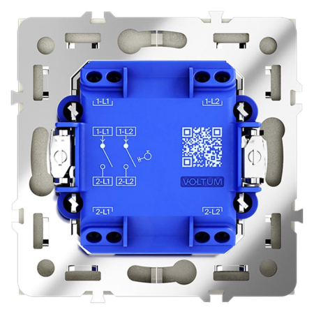 Выключатель 2-кл. СП S70 10А с самовозвратом механизм сталь Voltum VLS020605