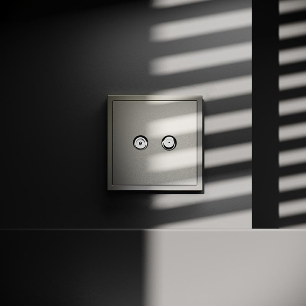 Розетка телевизионная оконечная TV + SAT 2-м СП S70 механизм шелк Voltum VLS060404