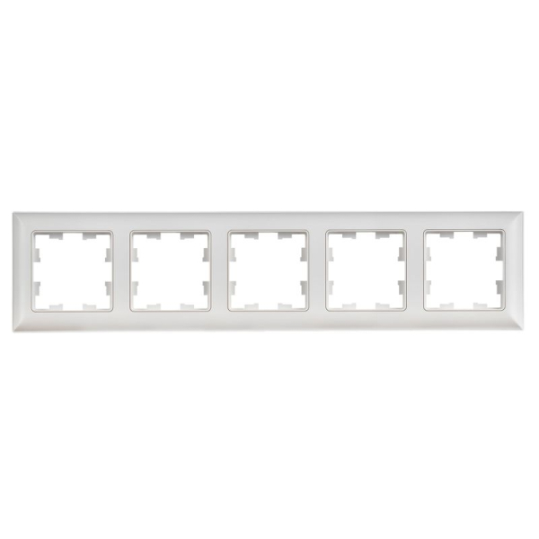 Рамка 5-м BRITE РУ-5-БрАБ арктич. бел./бел. IEK BR-M52-12-K91