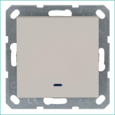 Выключатель 1-кл. 10А IP20 с подсветкой механизм тауп Jasmart G3011NT
