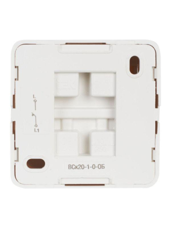 Выключатель кнопочный 1-кл. ОП Октава 10А IP20 ВСк20-1-0-ОБ бел. GENERICA EVO13-K01-10-DC