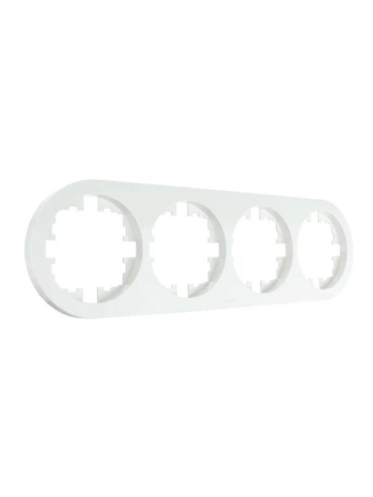 Рамка 4-м OSEN горизонт. круглая бел. LEZARD 744-0200-149