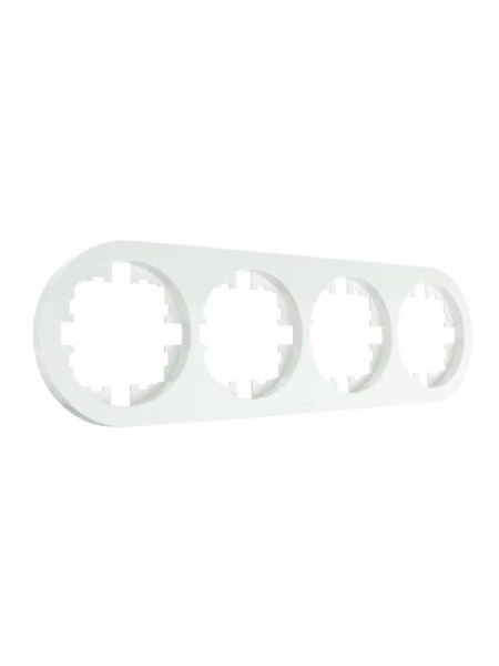 Рамка 4-м OSEN горизонт. круглая бел. LEZARD 744-0200-149