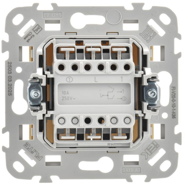Выключатель 2-кл. СП FLITE ВС12-1-0-ФлСл 10А механизм сливочный IEK FI-V20-0-10-1-K86