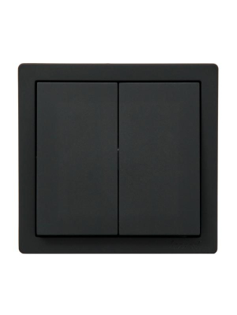 Выключатель 2-кл. ОП LETO черн. бархат LEZARD 752-4200-101
