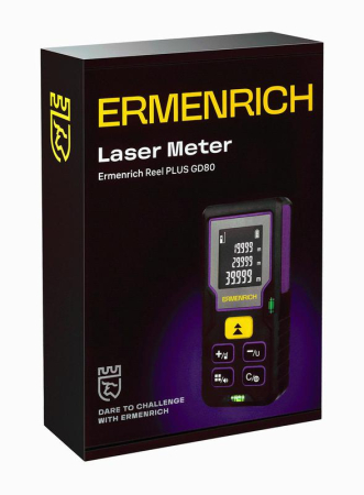 Рулетка лазерная Reel PLUS GD80 фиолет. Ermenrich 85315
