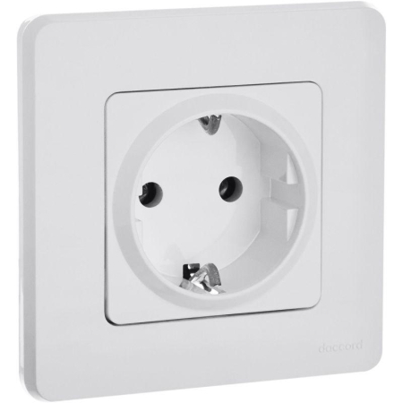 Розетка 1-м СП Inspiria 16А IP20 250В 2P+E немецк. стандарт механизм бел. IEK 673720