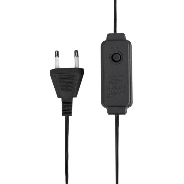 Гирлянда светодиодная "Роса" 50м 500LED тепл. бел. IP20 230В с контроллером провод зел. Neon-Night 303-286