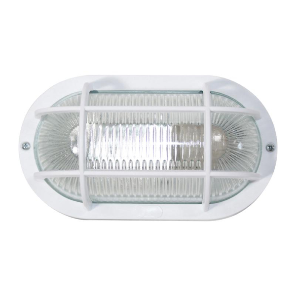 Светильник НБО 23-60-006 "Фарпласт" овал 1х60Вт E27 IP44 корпус с решеткой бел. Элетех 1005500613