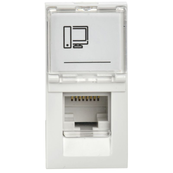 Розетка компьютерная 1мод. PRIMER RJ45 кат.6 РКИ-10-00-П-6 бел. IEK PR-KK40D-RI-0-1-C06U-K01